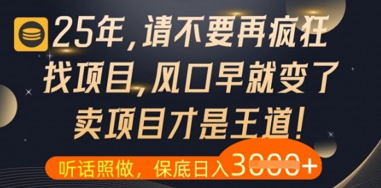 什么？25年你还在疯狂找项目做，醒醒吧，看完这些你全都懂了【揭秘】-米秀网