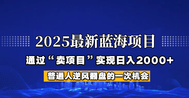 2025年蓝海项目，如何通过“网创项目”日入2000+-米秀网