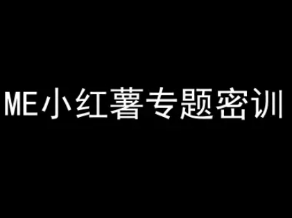 ME小红薯专题密训-小红书电商教程-米秀网