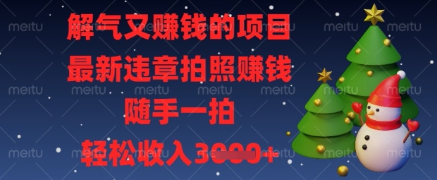 解气又挣钱的项目，最新违章拍照挣钱，随手一拍，轻松收入数张【揭秘】-米秀网