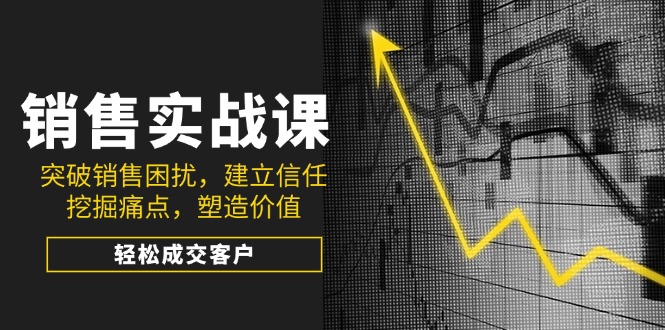 销售实战课，突破销售困扰，建立信任，挖掘痛点，塑造价值，轻松成交客户-米秀网