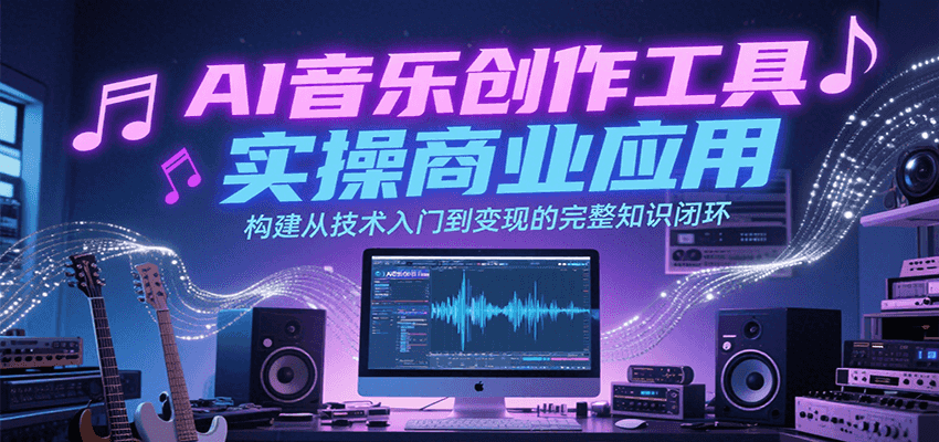 AI音乐创作工具实操商业应用，构建从技术入门到变现的完整知识闭环-米秀网