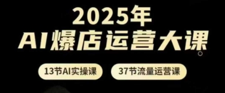 2025年AI爆店运营大课，13节AI实操课+37节流量运营课-米秀网