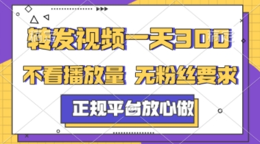 转发视频一天3张+，正规平台放心做，不看播放量，不看粉丝量，一个任务几分钟完成【揭秘】-米秀网