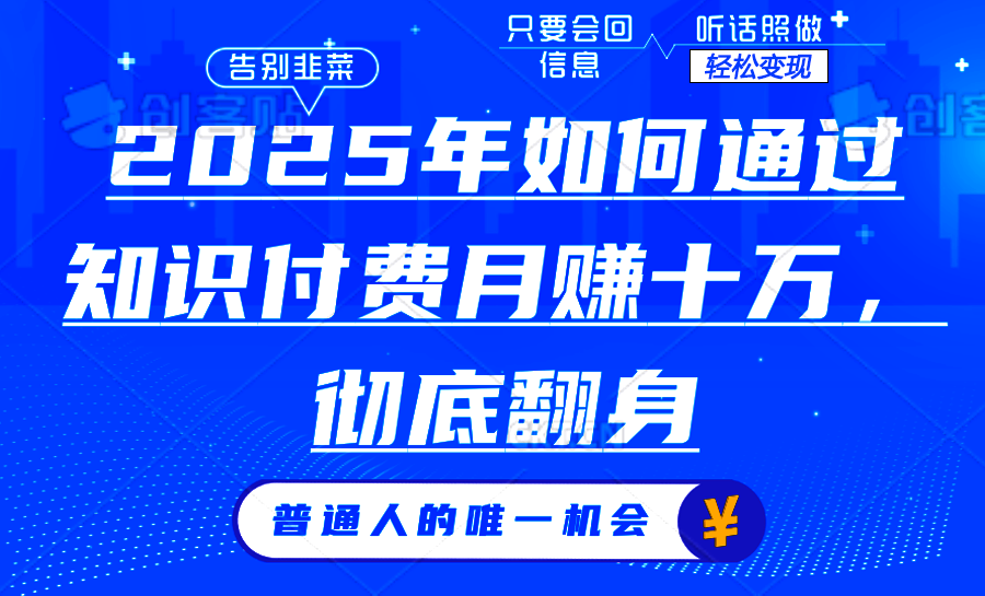 2025年如何通过知识付费月入十万，年入百万。。-米秀网