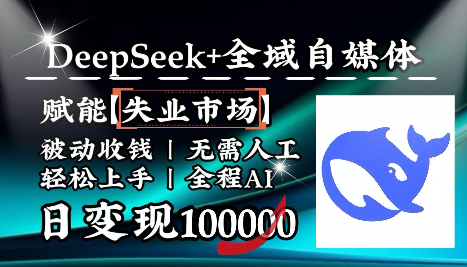 降维打击，DeepSeek+失业市场，全自动操作，结合人人刚需，单月利润轻松破100000＋-米秀网