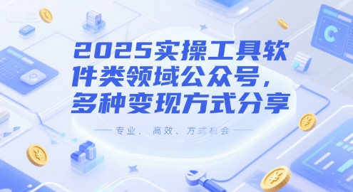 2025实操工具软件类领域公众号，多种变现方式分享-米秀网