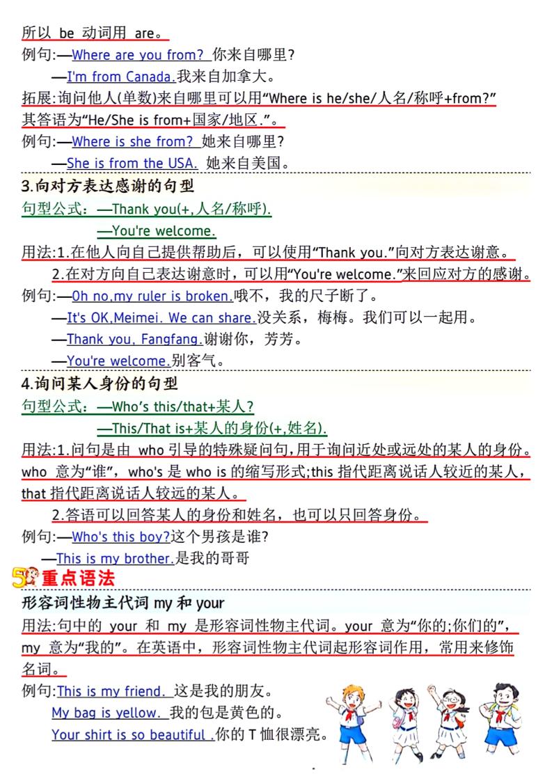人教PEP版三下英语1-6单元记读小纸条插图1