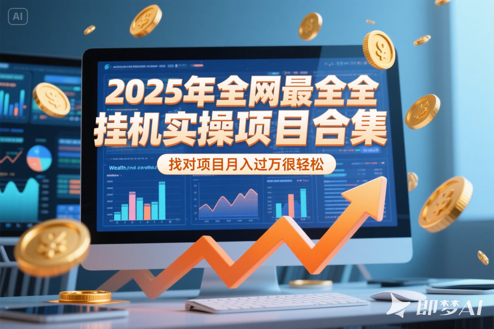 2025年挂机实操项目实操演练，挂机类型，AI直播类型，轻资产创业类型…-米秀网
