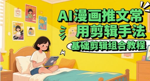 AI漫画推文常用剪辑手法，基础剪辑组合教程-米秀网