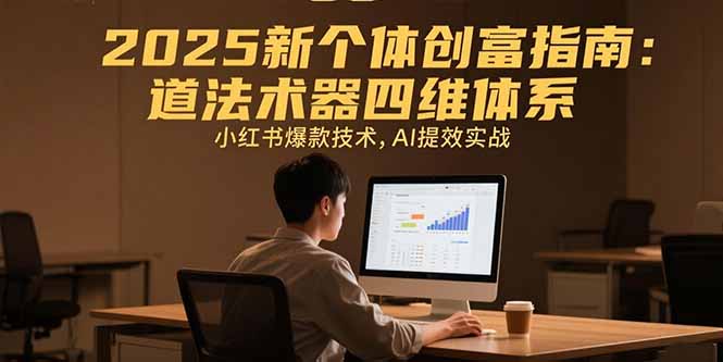 2025新个体创富指南：道法术器四维体系，小红书爆款技术，AI提效实战-米秀网