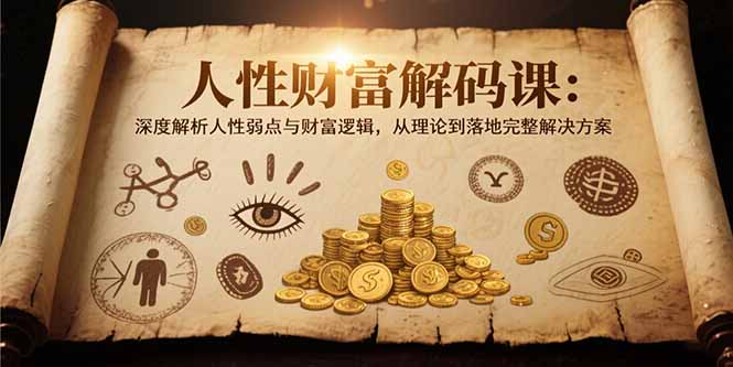 人性财富解码课6.0：深度解析人性弱点与财富逻辑，理论到落地完整解决方案-米秀网