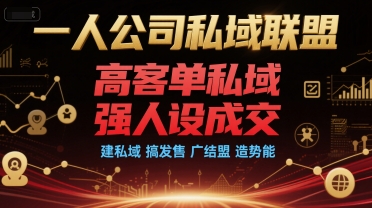 一人公司私域联盟，高客单私域，强人设成交，建私域 搞发售 广结盟 造势能-米秀网