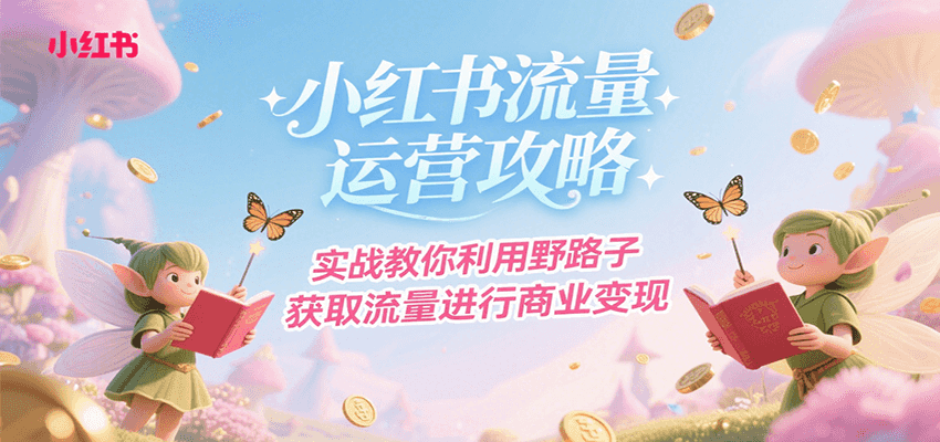 小红书流量运营攻略，实战教你利用野路子获取流量进行商业变现-米秀网