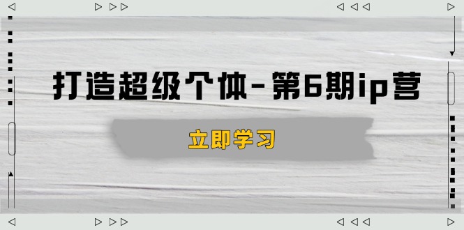 打造 超级个体-第6期ip营：商业认知,产品设计,成交演练,解决知识变现难题-米秀网