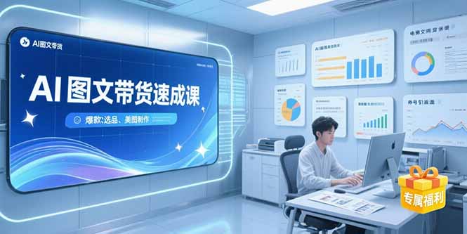 AI图文带货速成课，养号引流秘籍，爆款选品策略，美图制作全流程-米秀网