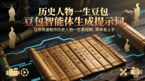 历史人物一生豆包智能体生成提示词，让你快速制作历史人物一生类视频，简单易上手-米秀网