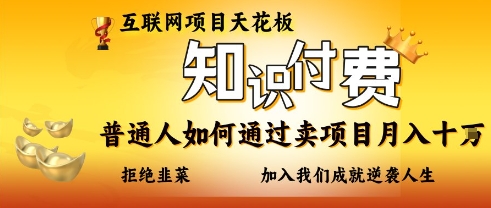 互联网项目天花板，知付付费项目，普通人如何通过卖项目月入十个，拒绝韭菜【揭秘】-米秀网