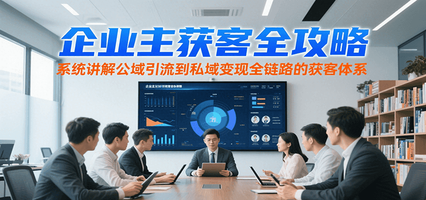 企业主获客全攻略，系统讲解公域引流到私域变现全链路的获客体系-米秀网