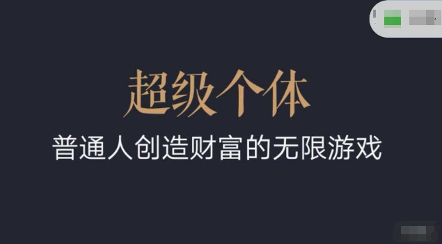 超级个体2024-2025翻盘指南，普通人创造财富的无限游戏-米秀网