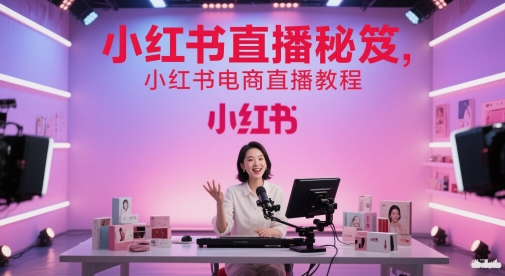 小红书直播秘笈，小红书电商直播教程-米秀网