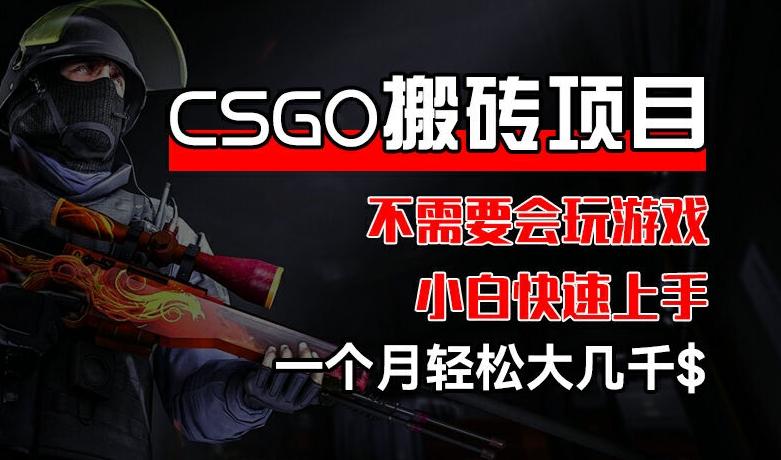 CSGO 装备搬砖项目，操作简单，不需要会玩游戏，小白也能快速上手，一个月轻松大几千【揭秘】-米秀网