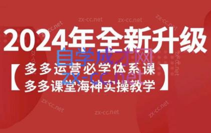 海神老师·拼多多运营必学体系课-米秀网