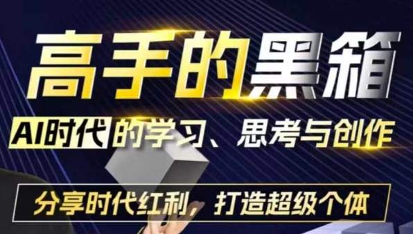 高手的黑箱：AI时代学习、思考与创作-分红时代红利，打造超级个体-米秀网