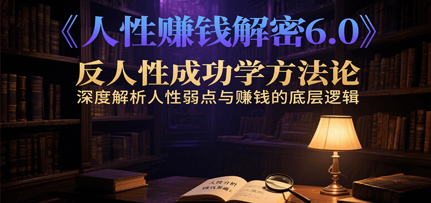 人性赚钱解密6.0，反人性成功学方法论，深度解析人性弱点与赚钱的底层逻辑-米秀网