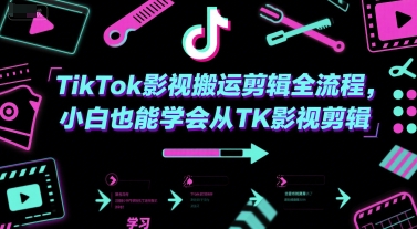 TikTok影视搬运剪辑全流程，小白也能学会从TK影视剪辑-米秀网