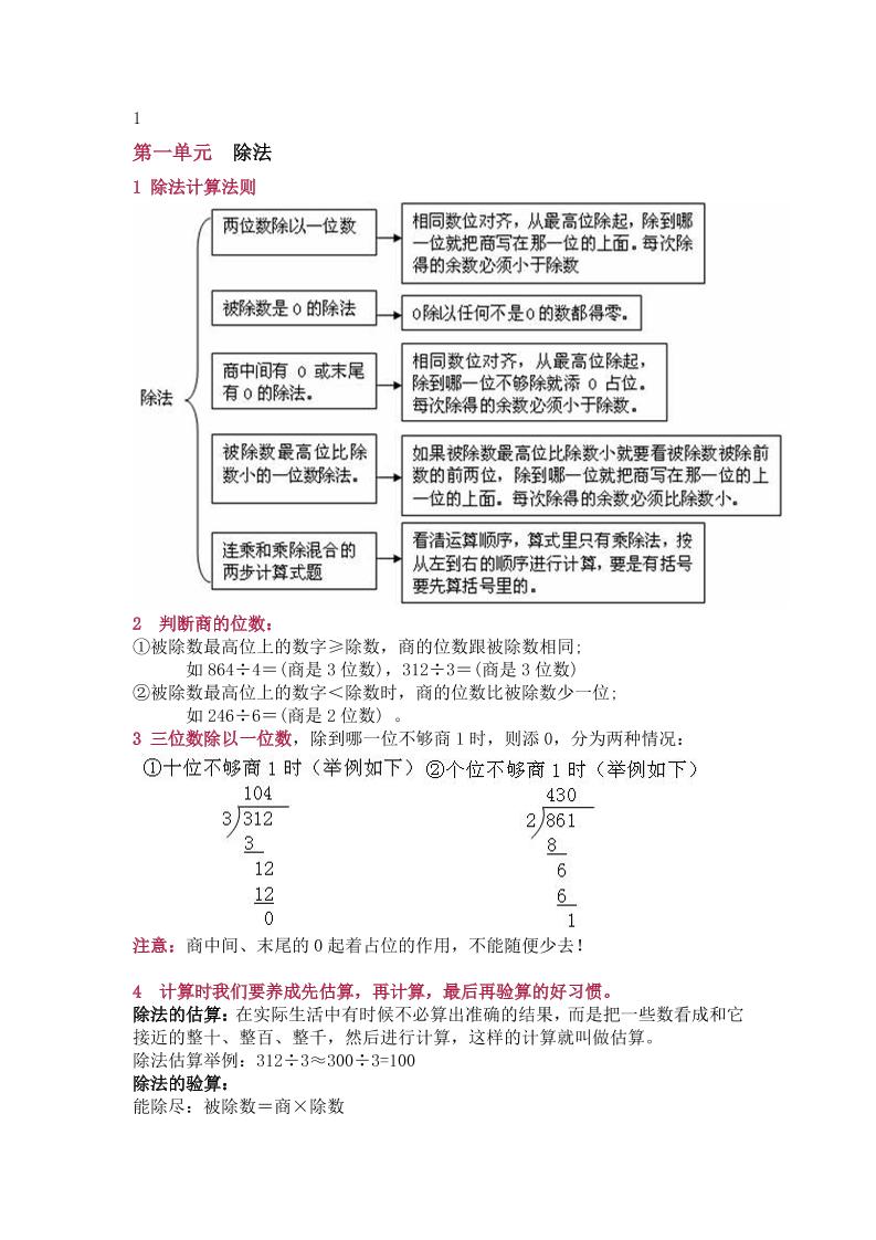 北师大版三年级（下册）数学知识要点归纳-米秀网