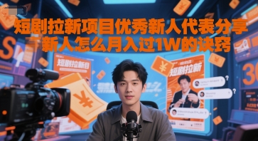 短剧拉新项目优秀新人代表分享新人怎么月入过1W的诀窍-米秀网