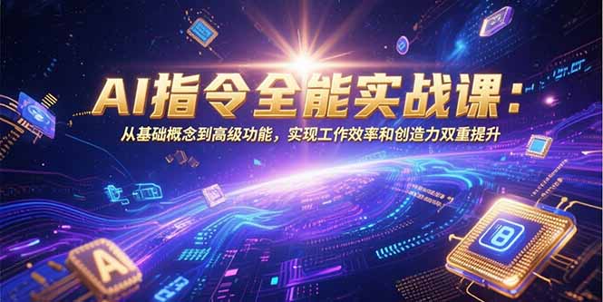 AI指令全能实战课：从基础概念到高级功能，实现工作效率和创造力双重提升-米秀网