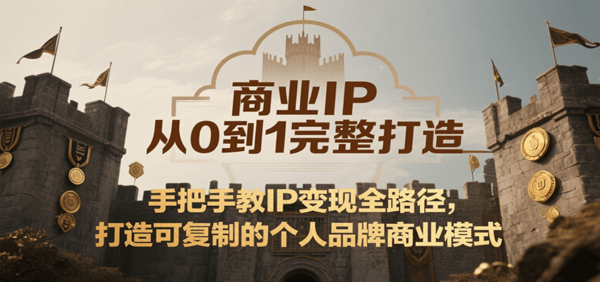 商业IP从0到1完整打造，手把手教IP变现全路径，打造可复制的个人品牌商业模式-米秀网