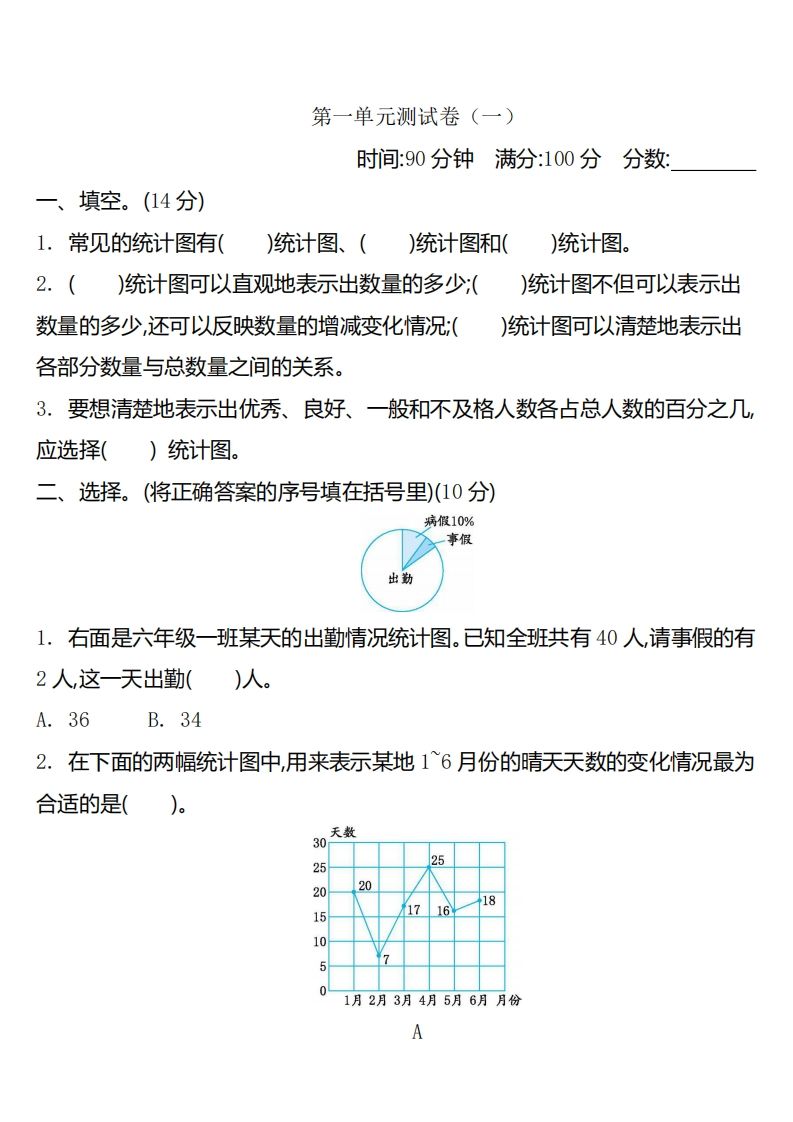 六下苏教版数学第一单元测试卷-2-米秀网
