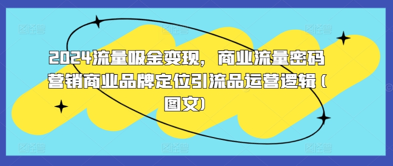 2024流量吸金变现，商业流量密码营销商业品牌定位引流品运营逻辑(图文)-米秀网