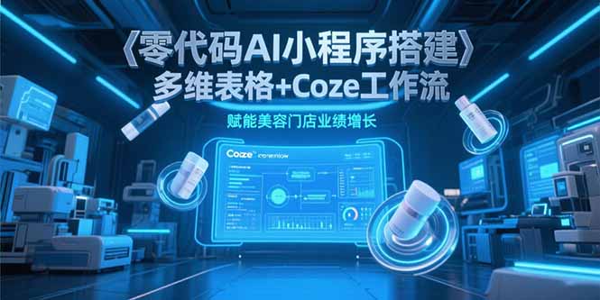 零代码AI小程序搭建，多维表格+Coze工作流，赋能美容门店业绩增长-米秀网