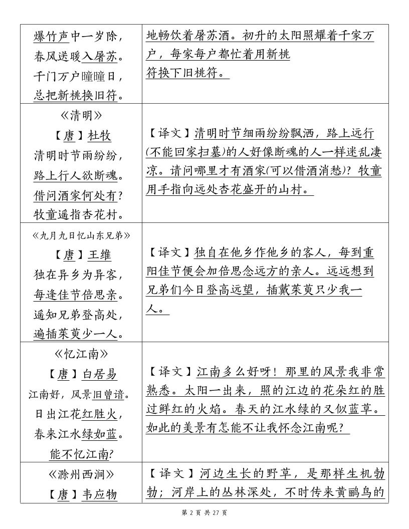 三下语文期中复习重点知识汇总-14大高频考点插图1