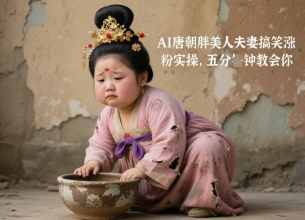 AI唐朝胖美人夫妻搞笑涨粉实操，五分钟教会你-米秀网