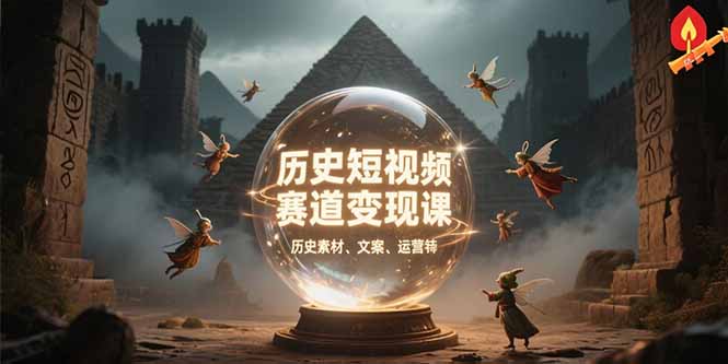 历史短视频赛道变现课，百集素材库应用，文案剪辑技巧，账号运营全案-米秀网