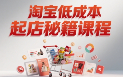 淘宝低成本起店系统课，助你快速起店，实现弯道超车-米秀网