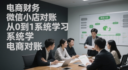 电商财务微信小店对账，从0到1系统学习电商对账-米秀网