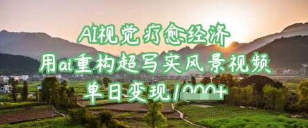 AI视觉疗愈经济：用ai重构超写实风景视频，单日变现多张-米秀网