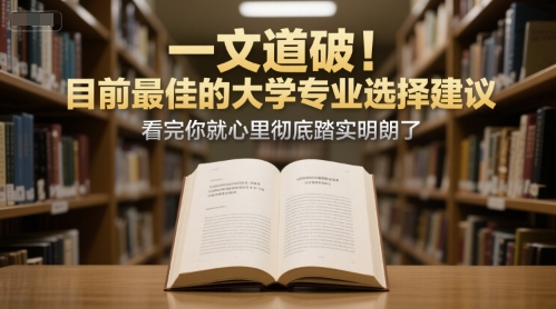 付费文章：一文道破！目前最佳的大学专业选择建议，看完你就心里彻底踏实明朗了-米秀网