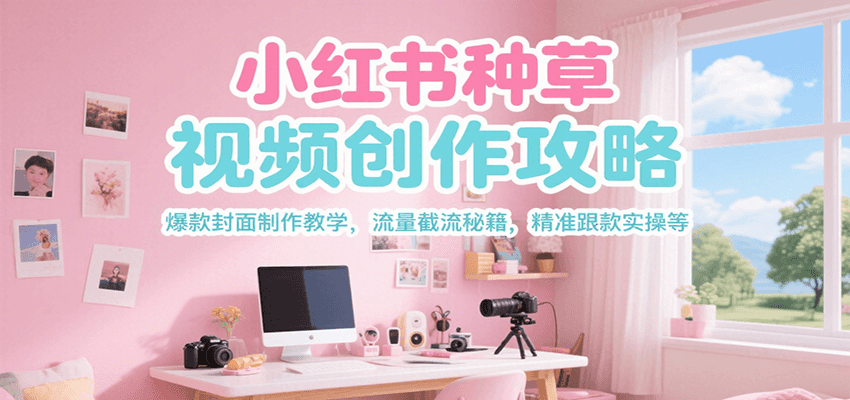 小红书种草视频创作攻略，爆款封面制作教学 ，流量截流秘籍 ，精准跟款实操等-米秀网