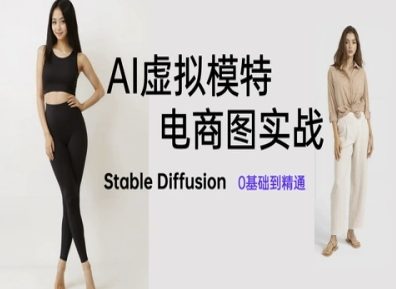 AI虚拟模特电商图实战，AI绘画Stable Diffusion 0基础到精通-米秀网