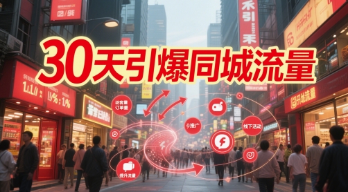 30天引爆同城流量：团购篇 认知篇 流量篇 来客篇 达人篇 老板人设IP篇 投流篇-米秀网