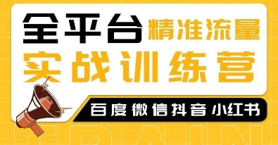 全平台精准流量实战训练营，百度微信抖音小红书SEO引流教程-米秀网